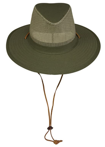 Cowboy Elysiumland Safari Olive Outdoor Beach Panama Chin Strap SPF 50 Men’s Hat