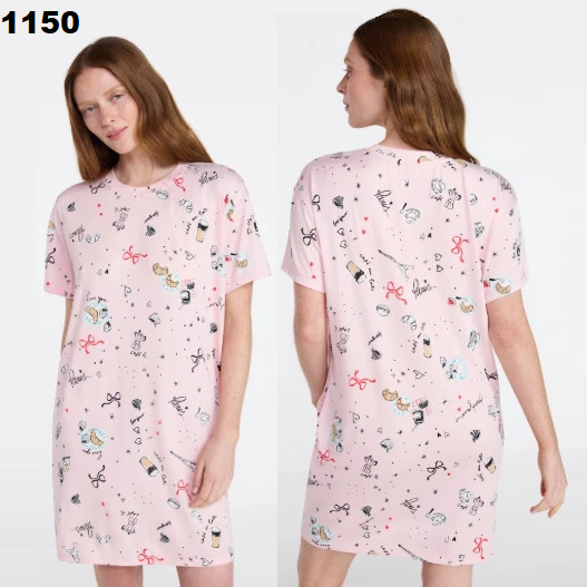 NWT Joyspun Women’s Pink Dreamy Soft Collection Short Sleeve Sleepshirt L-XL
