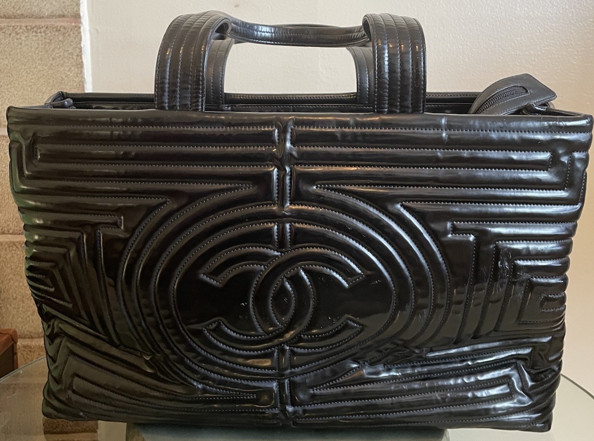 Chanel Grand Coco Ming Paris-Shanghai Shopping Tote 2010 Rare 18X11.5” Black