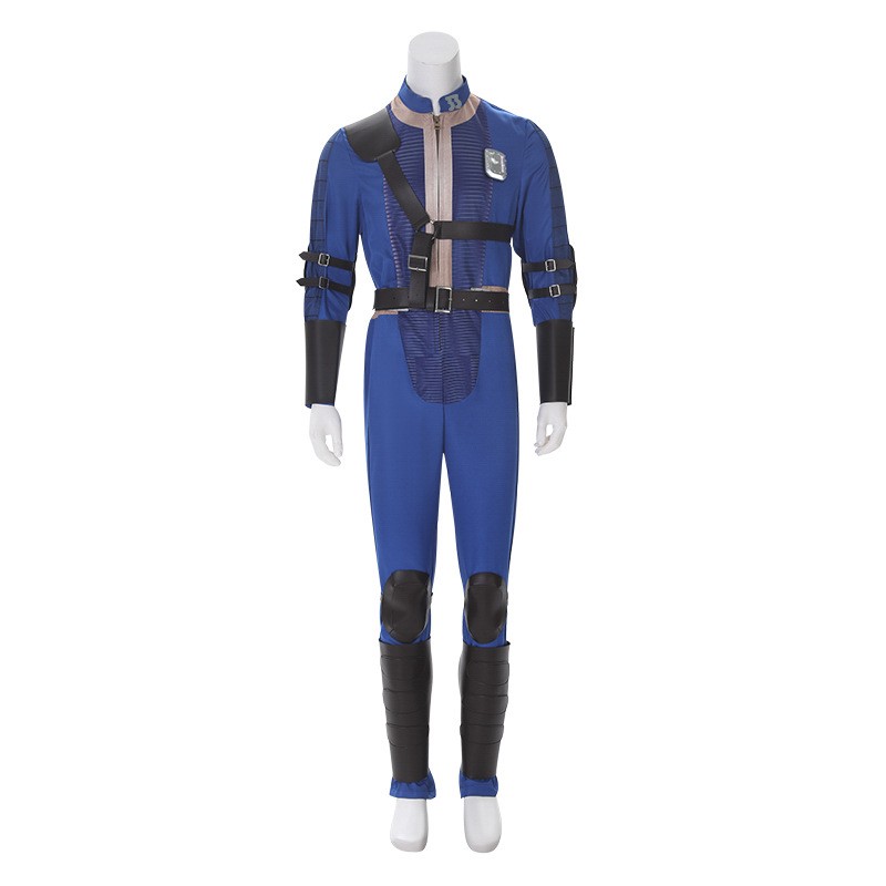 Unisex Sole Survivor Vault Suit Cosplay Shoulder Pad Buckle Belts Set PU Strap