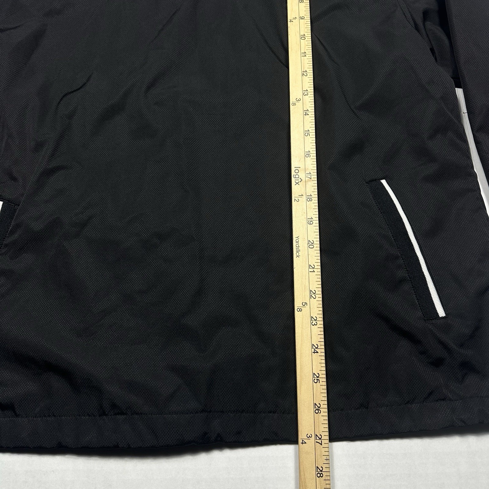 Rawlings Windbreaker Jacket Mens XL Black V-Neck Lightweight Pullover Baseball