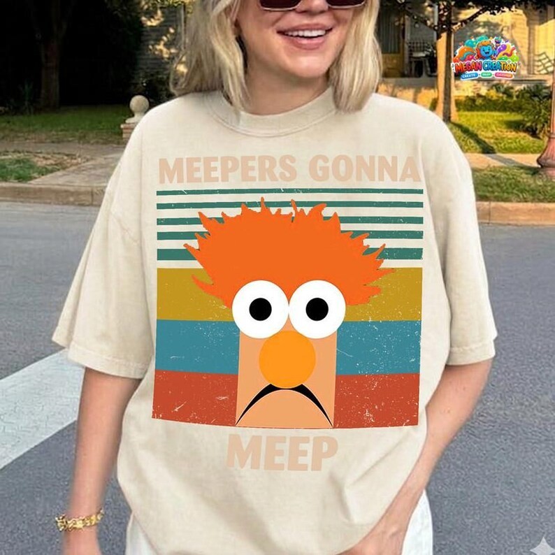 Meepers Gonna Meep Shirt, Beaker Muppet Vintage Sunset Tee