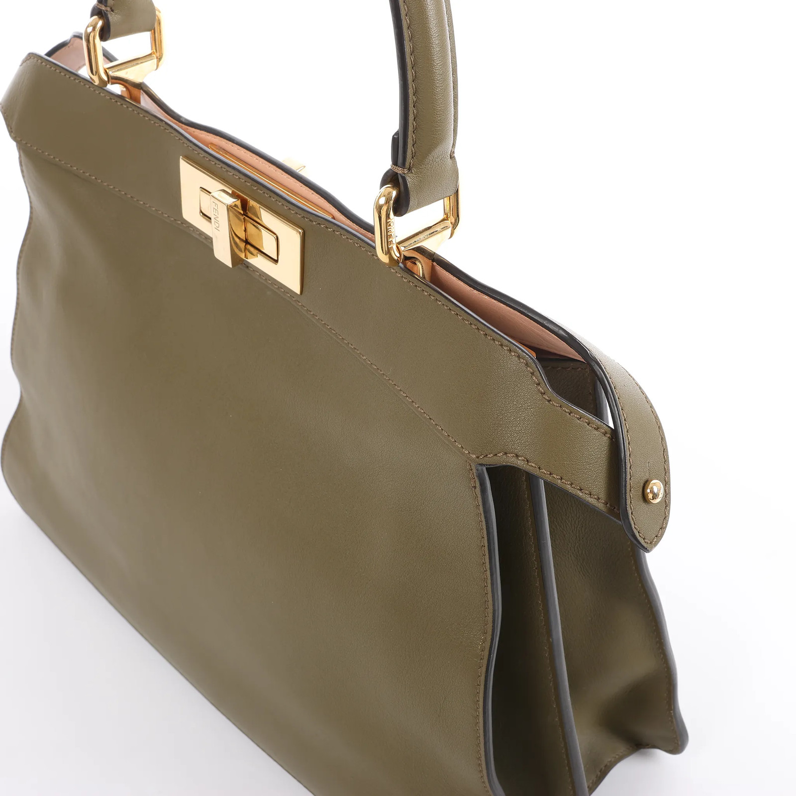 Fendi Peek-a-boo ICU Co., Ltd. Medium Leather Handbag in Green 8BN321