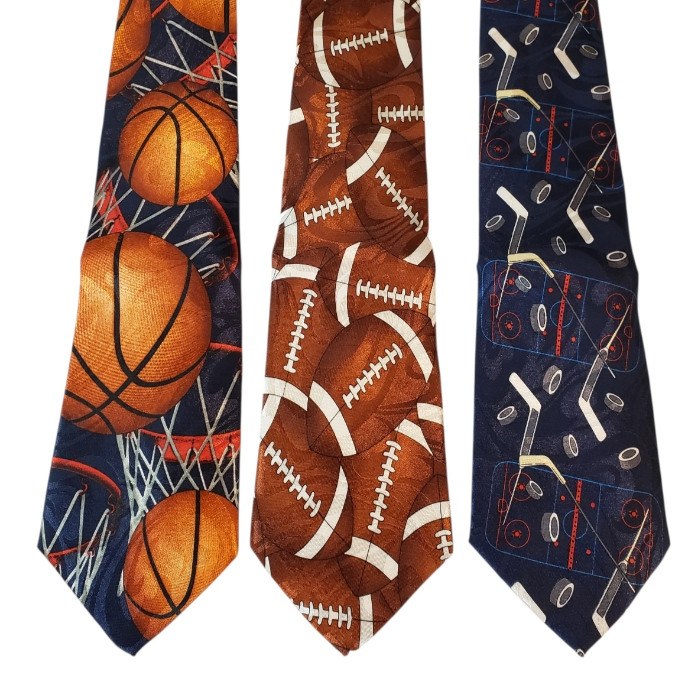Basketball Football Hockey Sports Ties #73A – Lot of 3 Novelty Neckties NWT Sale