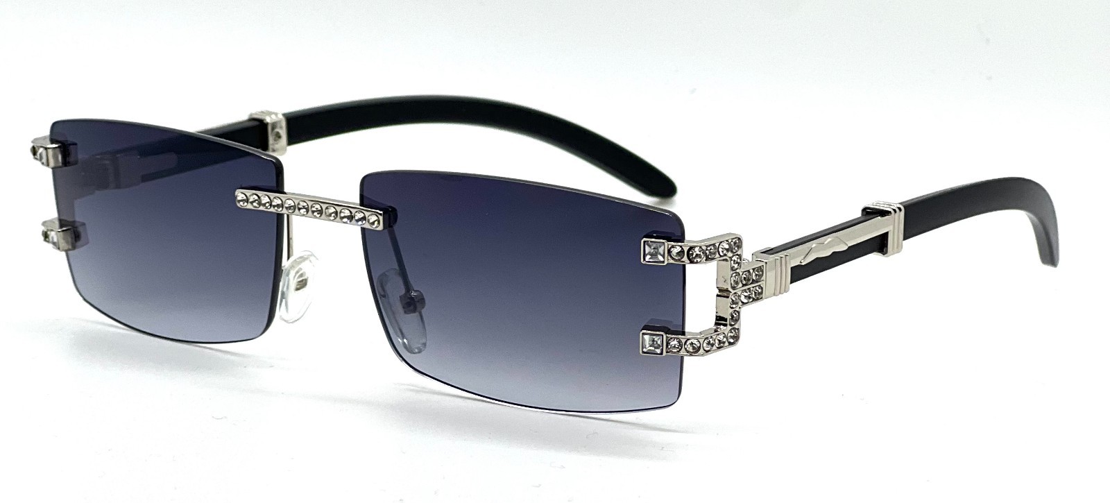 Hip Hop Sunglasses Men Designer Rimless Bling Diamond Shades Classic Rapper New