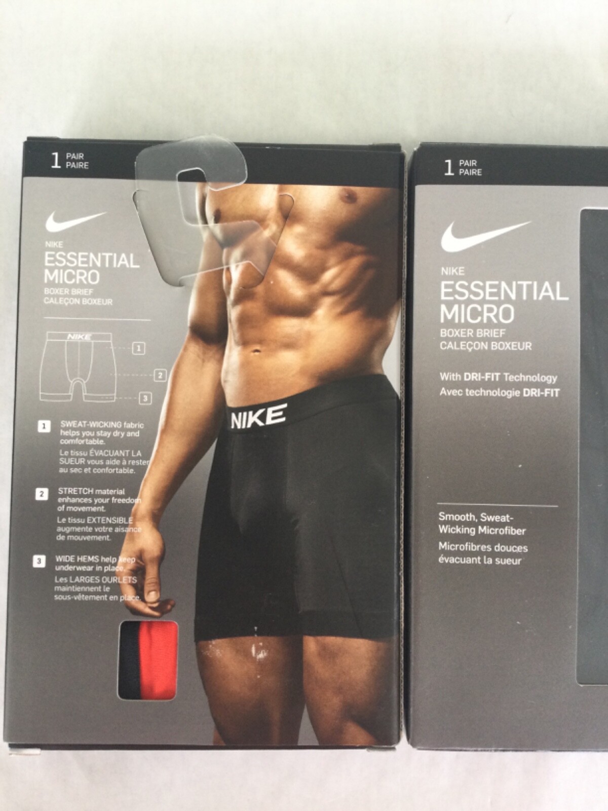 Nike Essential Micro Boxer Brief New Dri Fit Men Sizes Red Black Gray Blue Neon