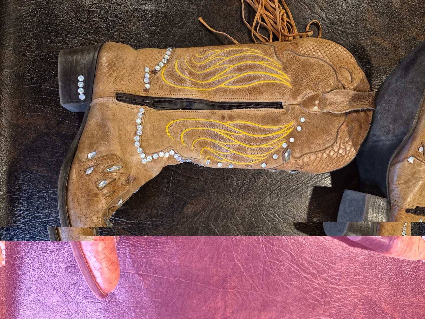 Scarpatti Italian Western Boots 2014 Womens Size 6.5 B571