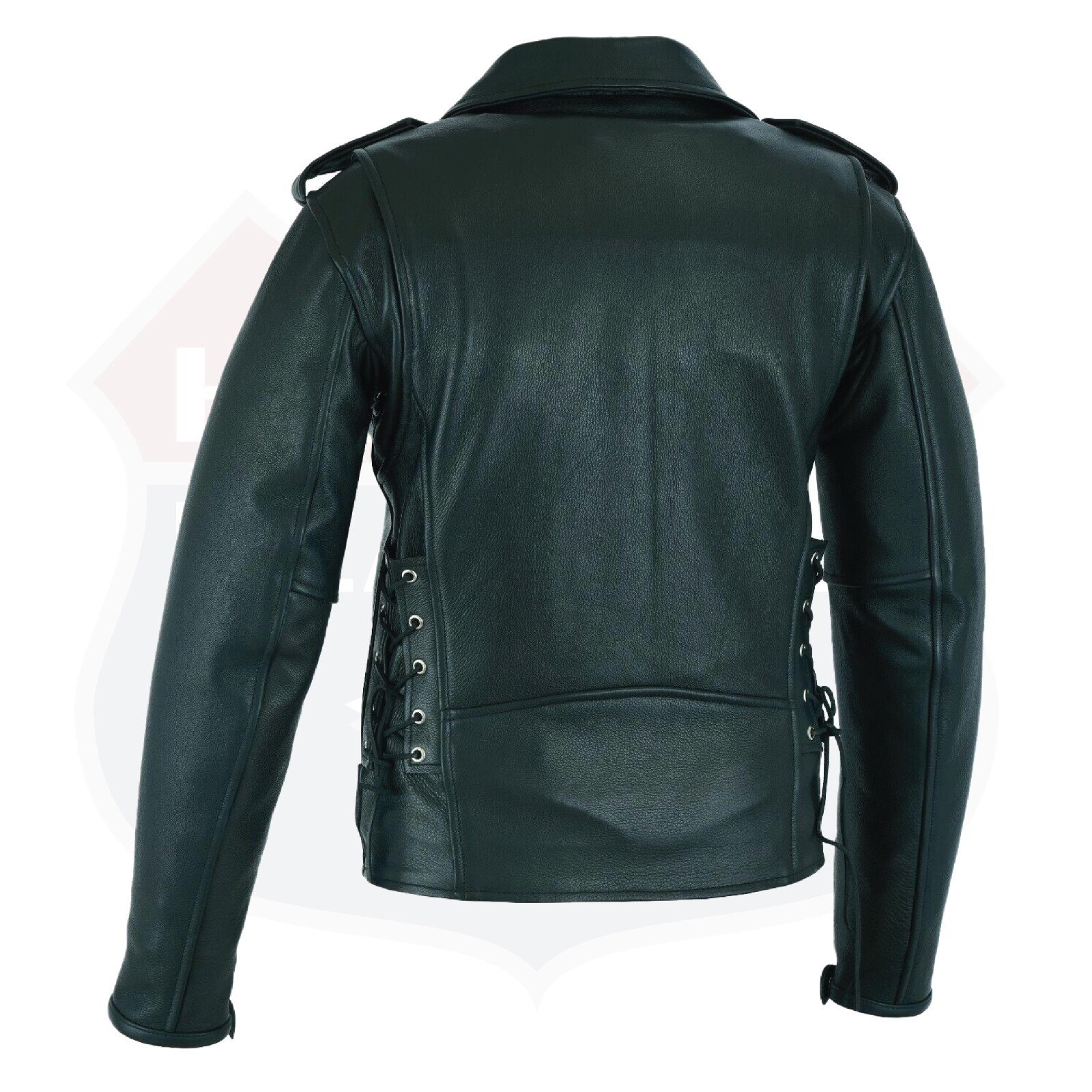 Highway Leather Old School Police Style Motorcycle Leather Jacket 2 Ammo pocket