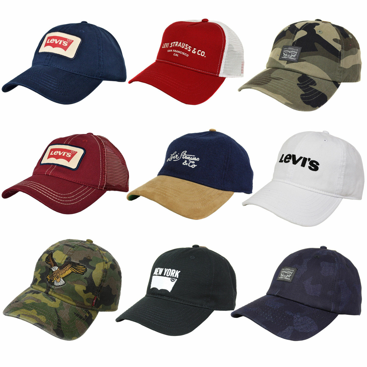 Levi’s Men’s Classic Adjustable Snapback Trucker Baseball Hat Cap