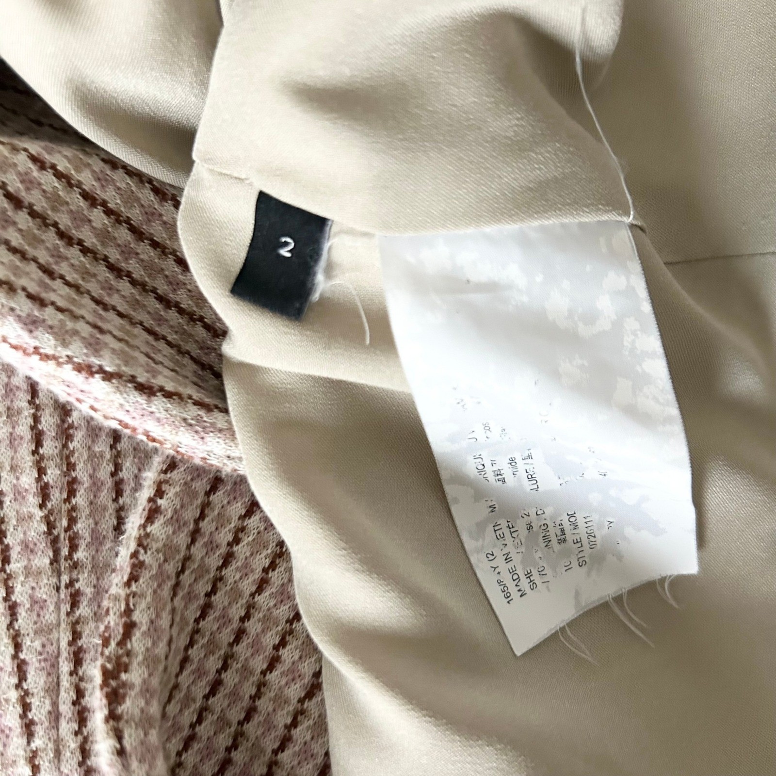 Theory Staple Blazer in Houndstooth Eco Knit Tan Single Button Size 2