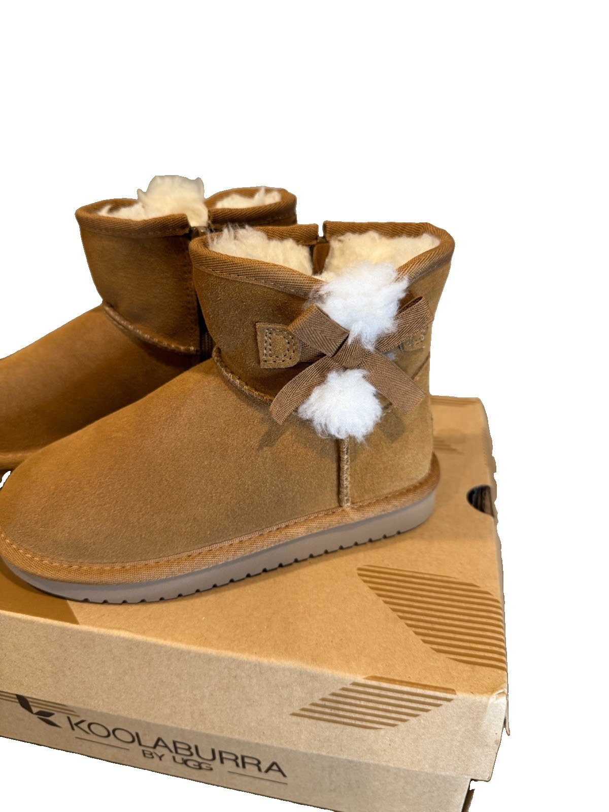 Koolaburra by UGG K Victoria Mini Kids Boots Size 12 Chestnut NEW in Box