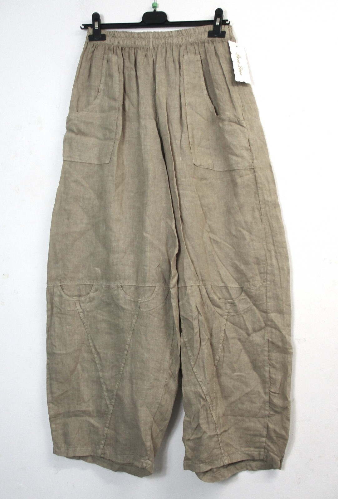 LAGENLOOK 100% LINEN ITALIAN TROUSERS 8 COLS 3 SIZES : Plus:1 Plus:2 Plus Plus:3