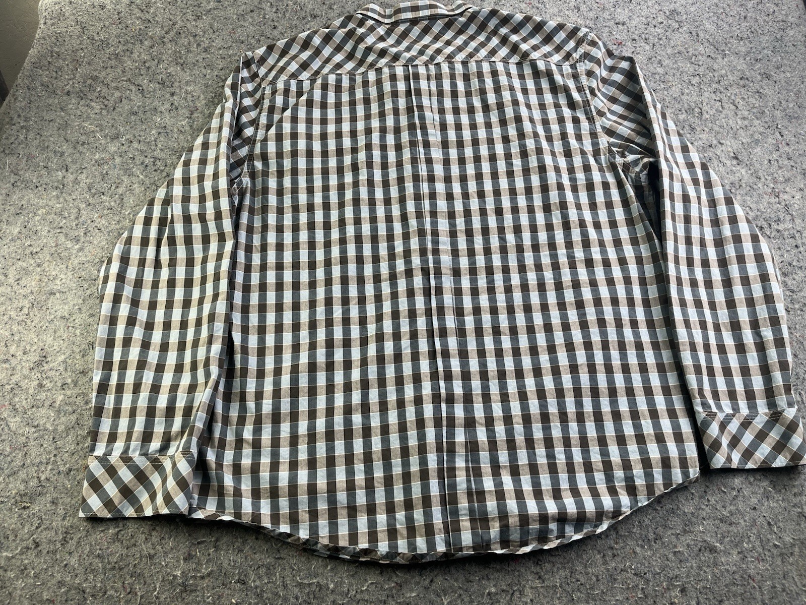 Calvin Klein Mens XXL Plaid Button Up Shirt Multicolor Cotton/ Polyester Blend
