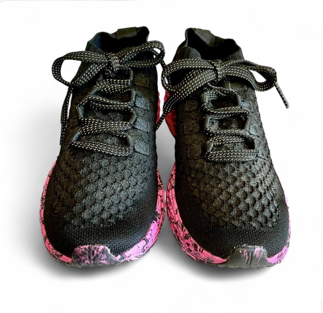 NOBULL NWOT Allday Knit Running Shoes Black Pink Marble Unisex 9.5W 8M MSRP $149