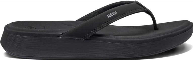 Reef Cushion Cloud Women’s 10 Flip Flop Soft Molded Footbed Arch Support Black