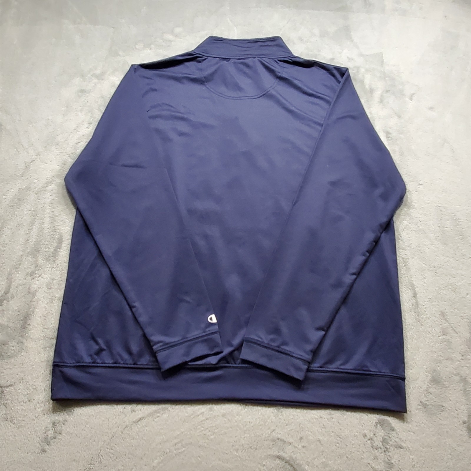 Champion 1/4 Zip Pullover West Virginia Embroidered Logo Navy Yellow Men Sz L