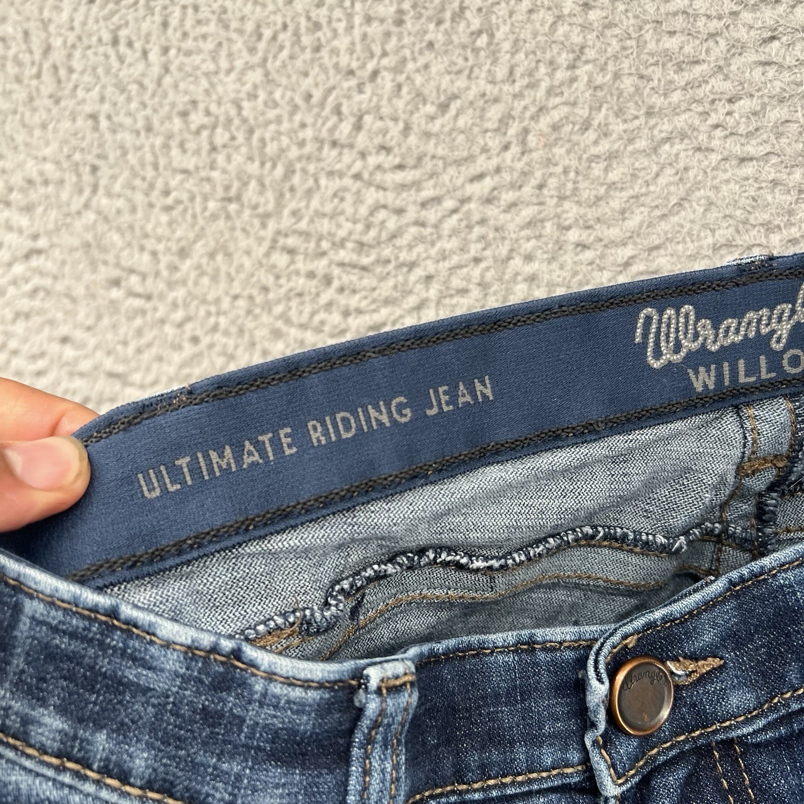 Wrangler Willow Ultimate Riding Jeans Womens Fit 32×32 Blue Denim Pants Stretch