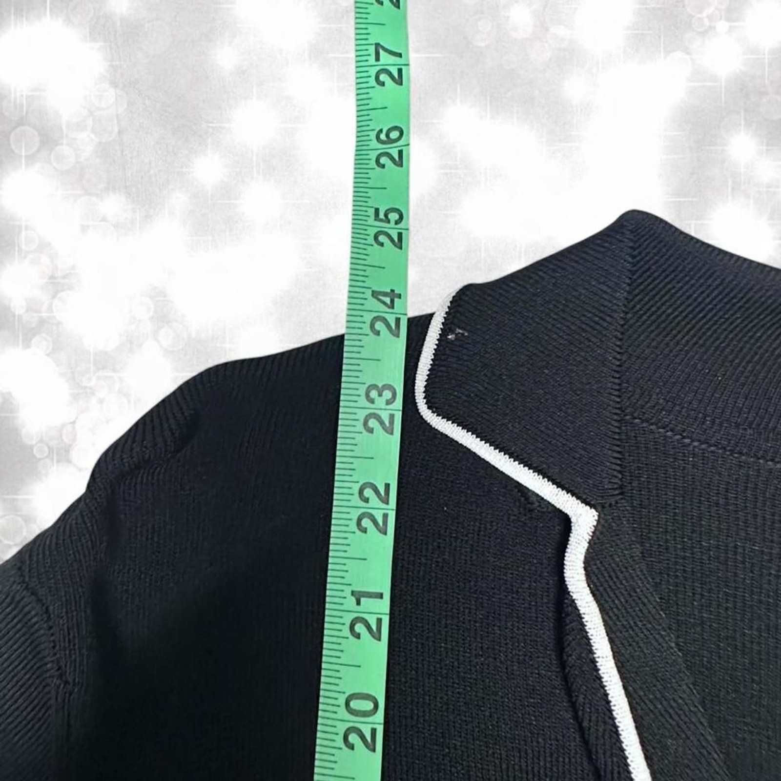 Dark Academia Preppy White Trim Contrast Blazer Style Cardigan