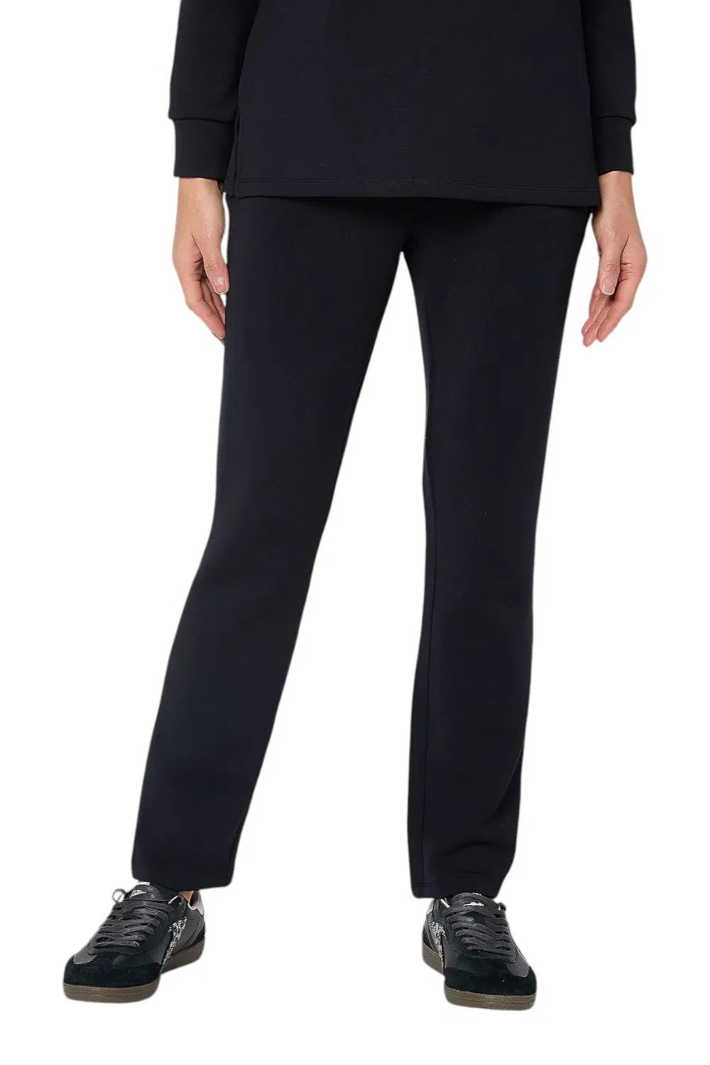 Belle by Kim Gravel Women’s ScubaLuxe Straight Leg Pants Black