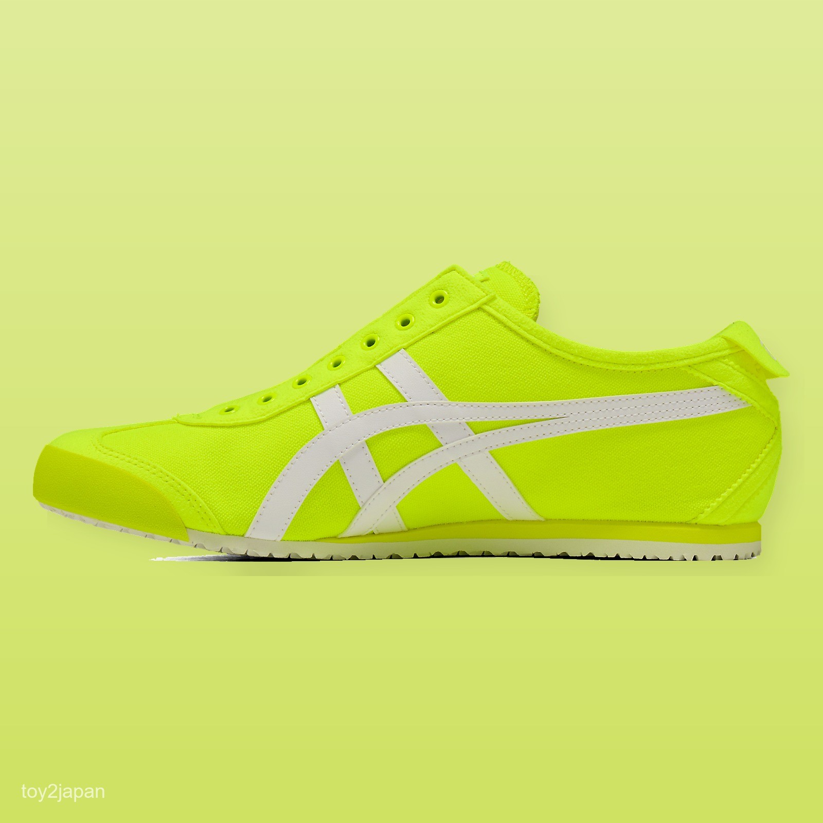 Onitsuka Tiger MEXICO 66 SLIP-ON 1183A360-752 Safety Yellow White Men’s Size New