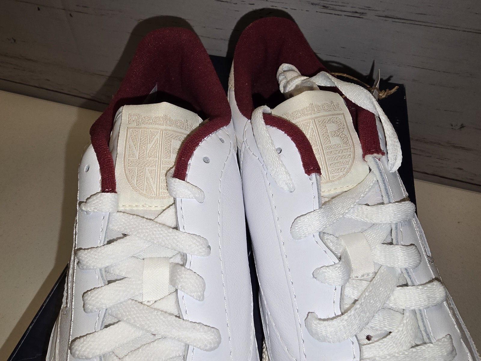 Size 13 – Reebok Club C 85 White Maroon Classic NEW Retro Leather New In Box