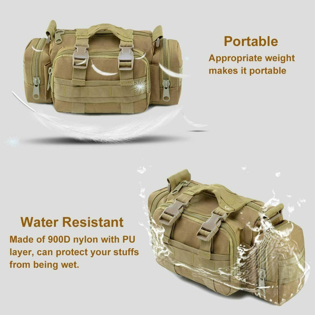 14” Small Molle Sports Duffle Gym Sling Travel Bag Tactical Military Range Bag