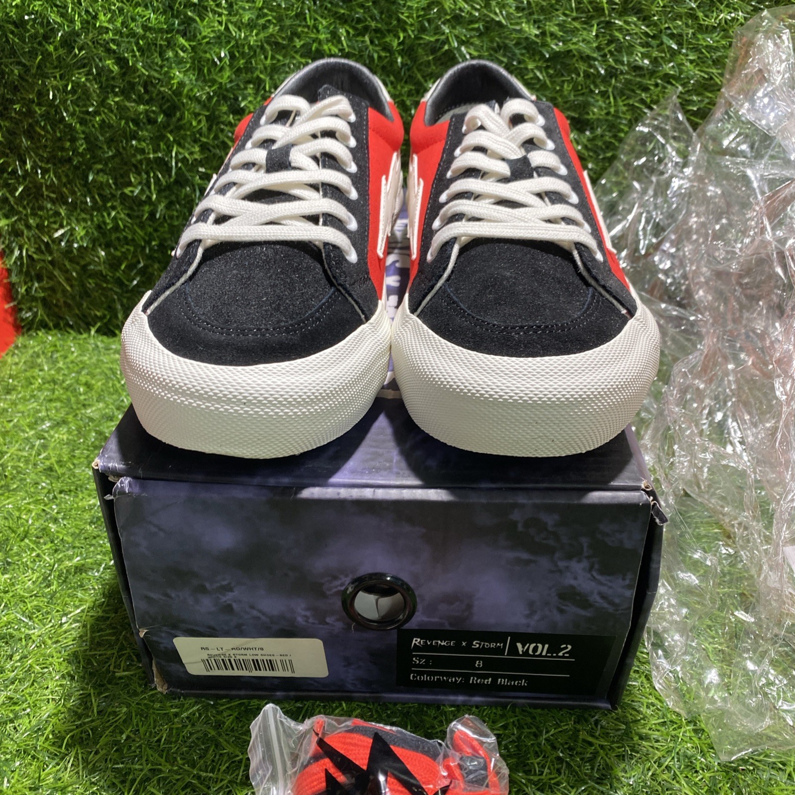 Revenge X Storm Vol.2 Black Red White Low Top Lace Up Size 8 Men’s Sneakers