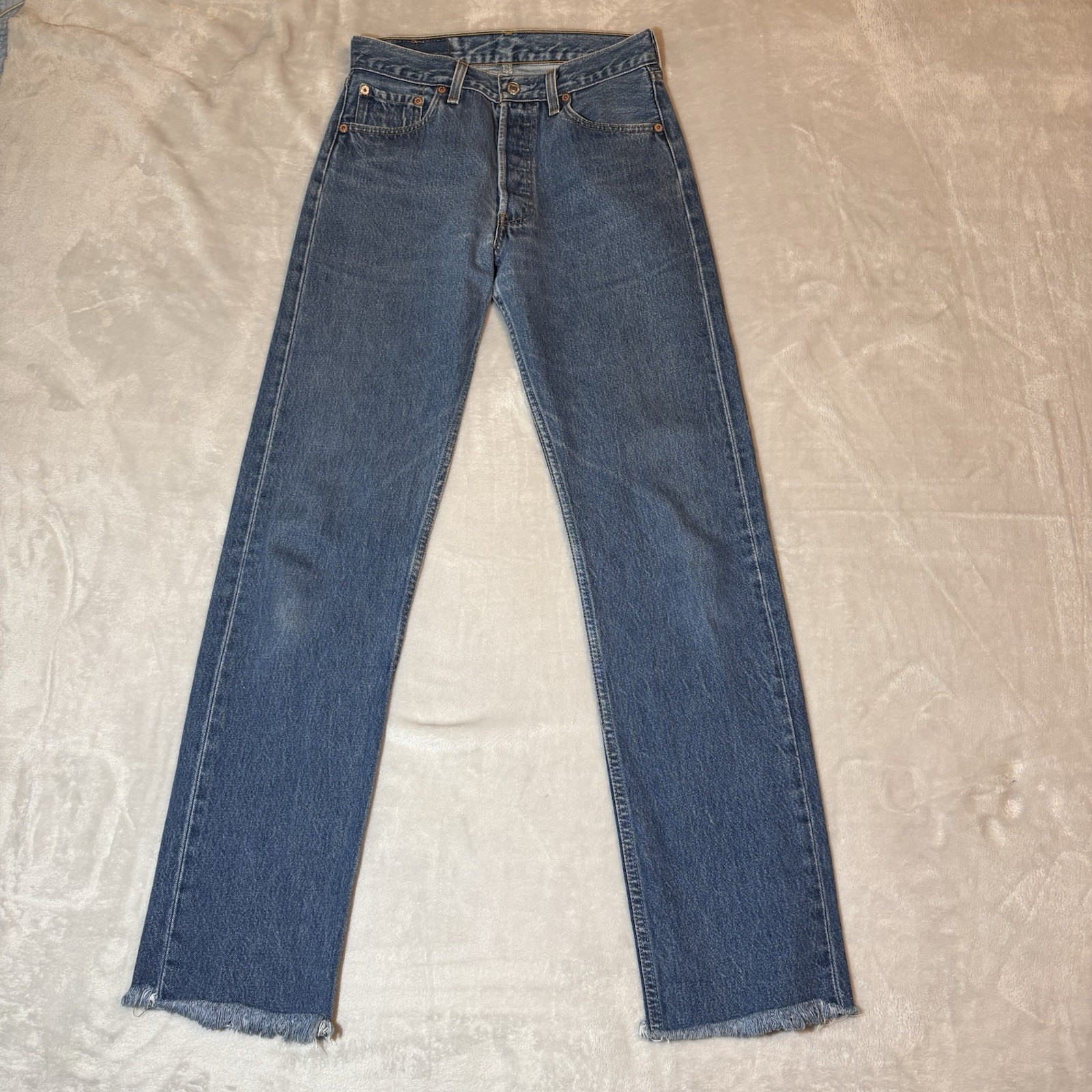 Levi’s 501 XX Jeans 1990s Size 30×38 Cropped Made In USA Red Tab Denim