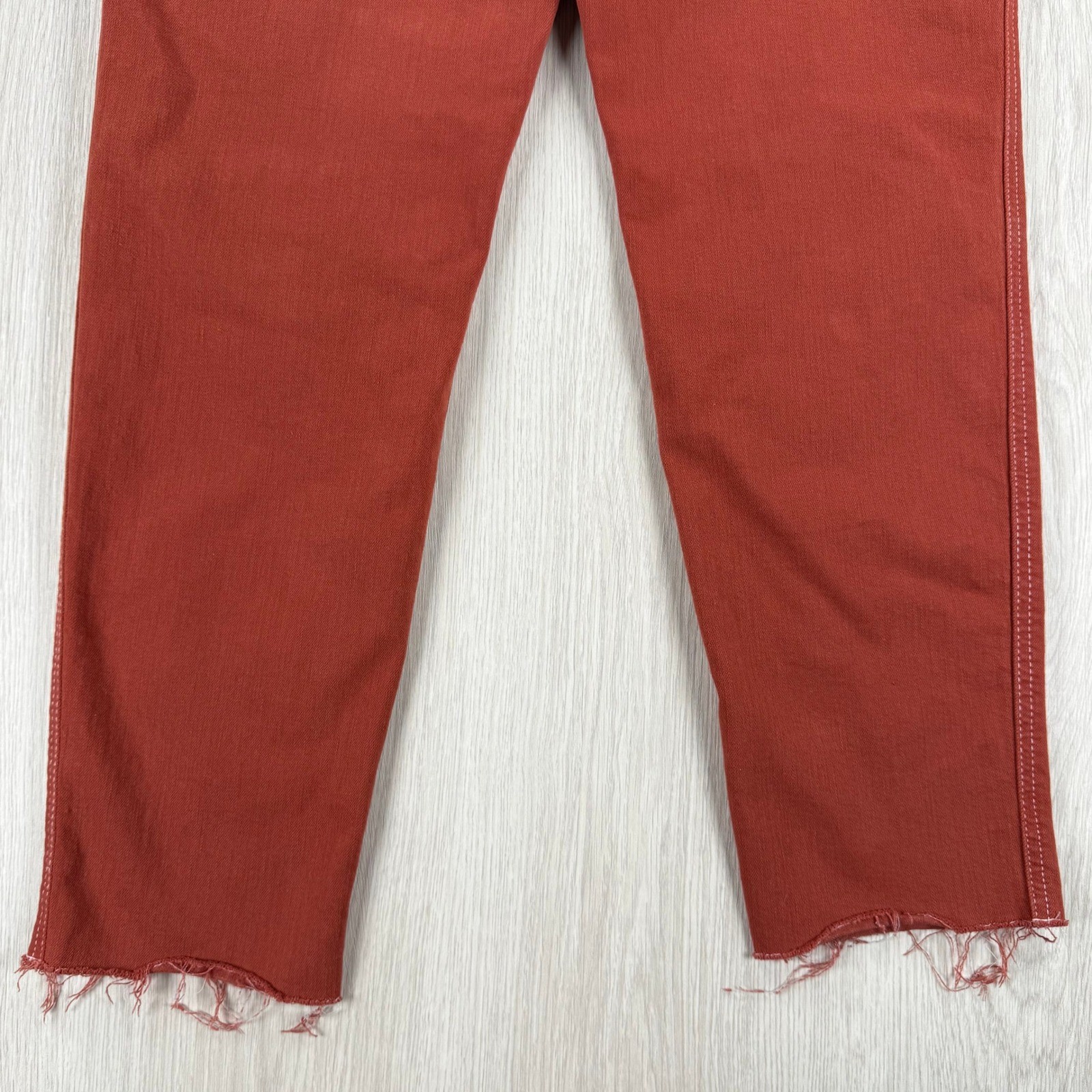 Utility Carpenter Pants Rust Red Contrast Stitch Utility Pants 5R 27 Y2K