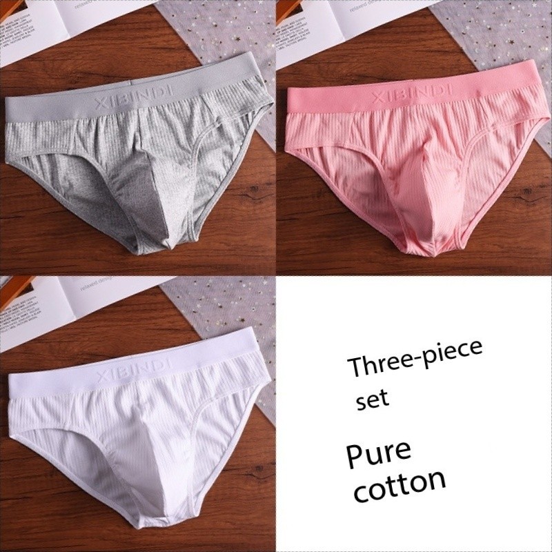 Men Sexy Cotton Knickers Briefs Underwear Large Pouch Bikini Panties Underpants