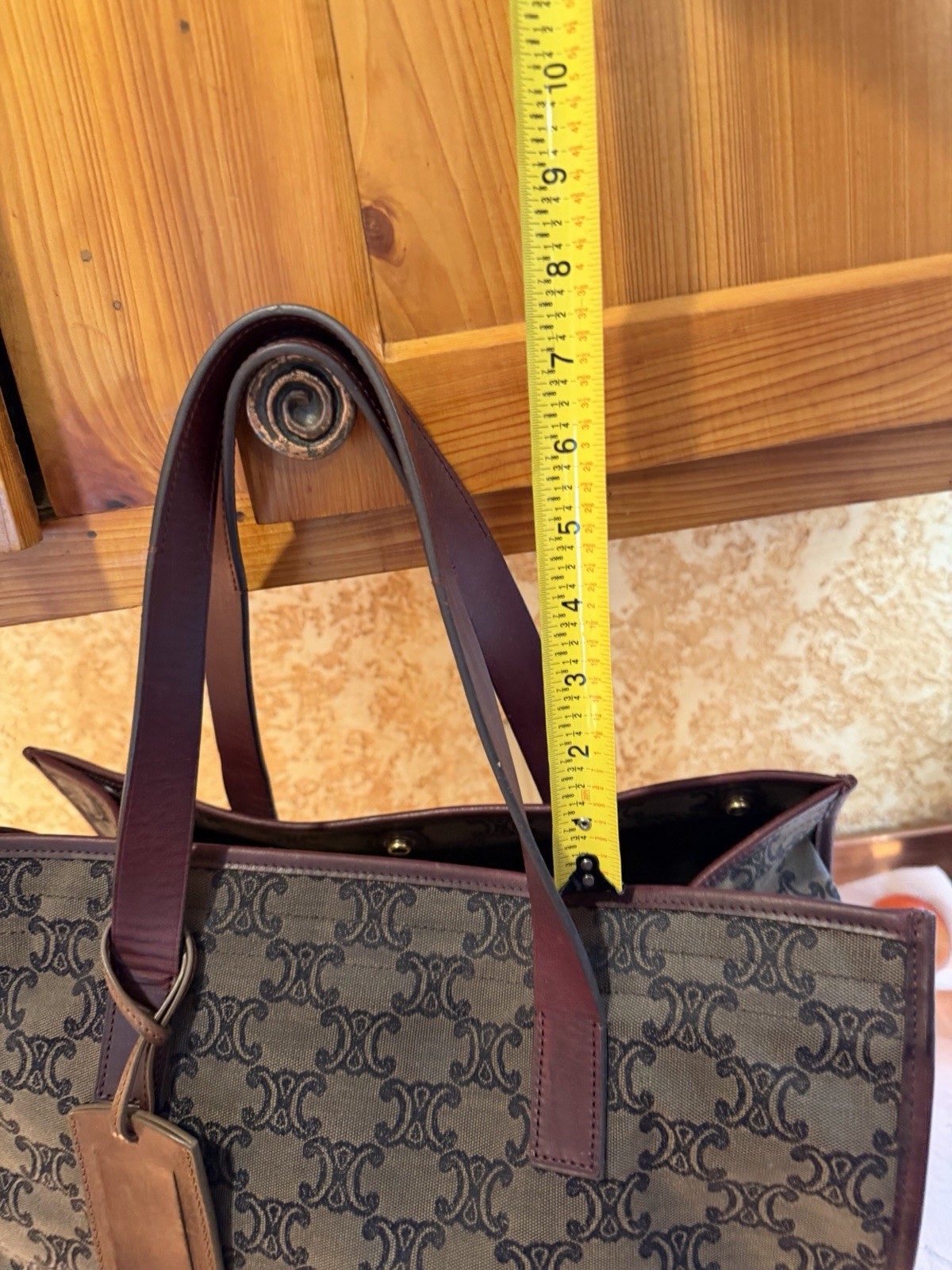 CELINE Triomphe Macadame Large Tote with snap closure. EXTREMELY RARE!