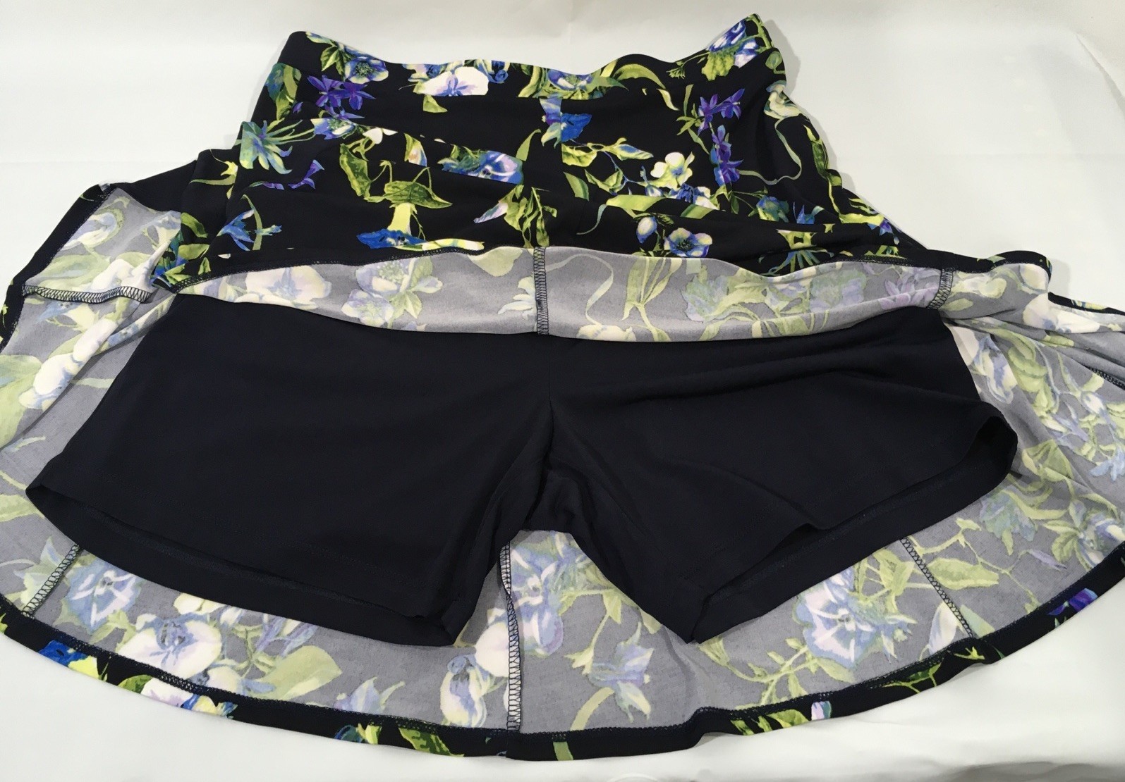 Susan Graver Skort Small Skirt + Shorts Floral Pickleball Tennis Casual