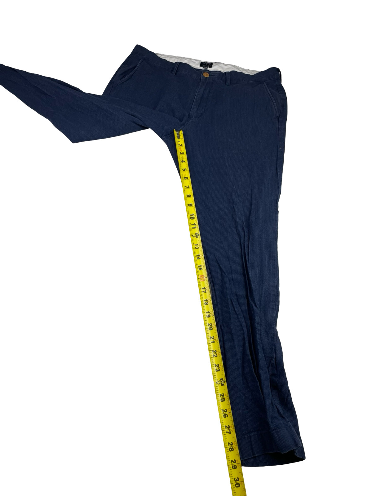 J.Crew Men’s The Sutton Linen/Cotton Flat Front Chino Pants Navy Stripe • 34×30