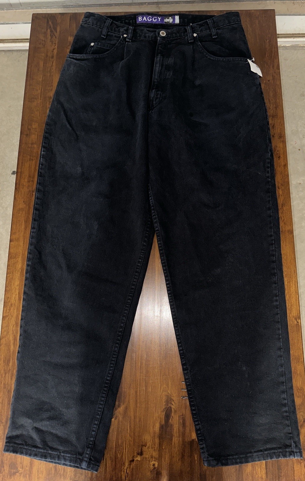 VTG 90s Levis Jeans Mens 36×32 Black Silvertab Purple Label Baggy Skater Grunge