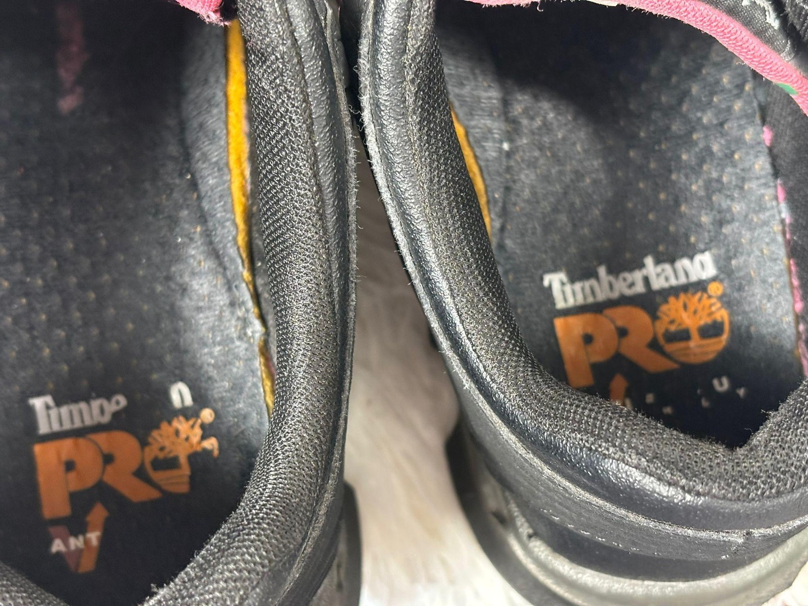 Timberland PRO Shoes Womens Size 8 Black Pink Lace Up Work Comfort Sneakers