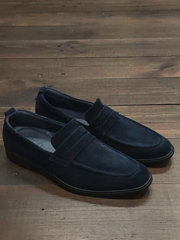 mens ecco heels navy suede 43