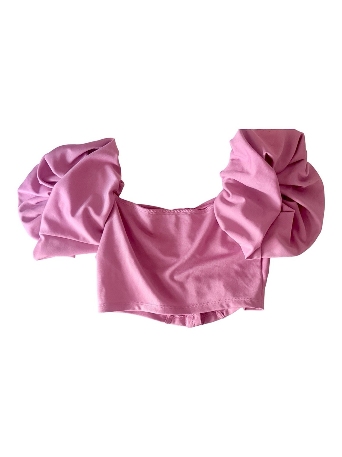 SHEIN Puff Sleeve Corset Crop Top