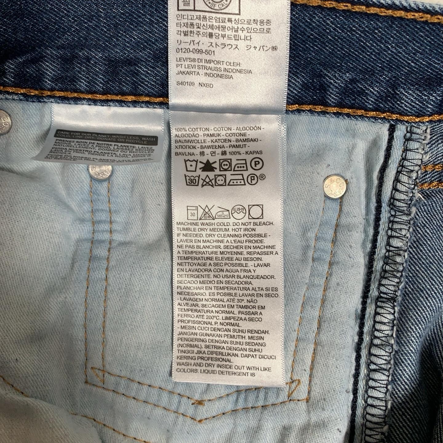 Levis 505 Regular Jeans Mens 36×29 Blue Medium Wash Straight Denim Cotton