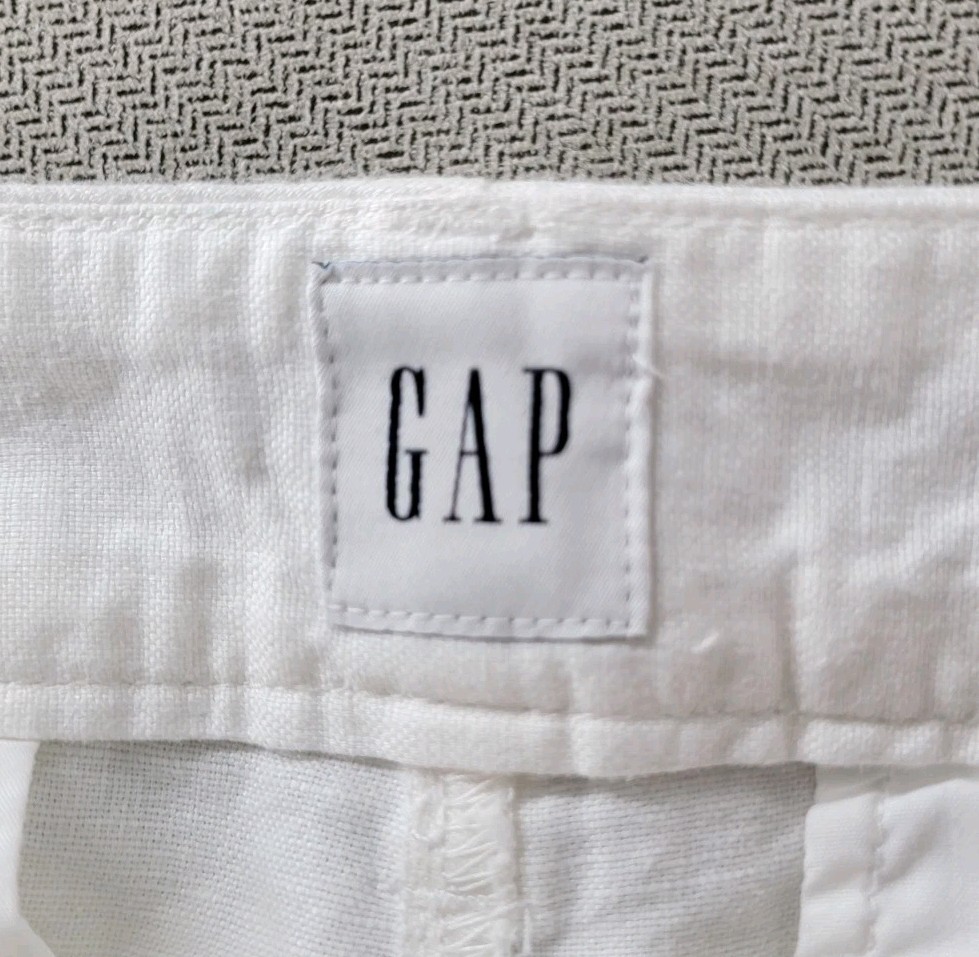 Gap Womens Pants Linen Pleated Wide Leg NEW Size 16 Off White Resort Beach