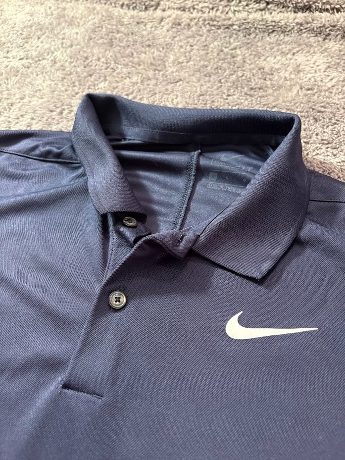 Nike Golf Polo Men’s L Navy Standard Fit Swoosh GUC