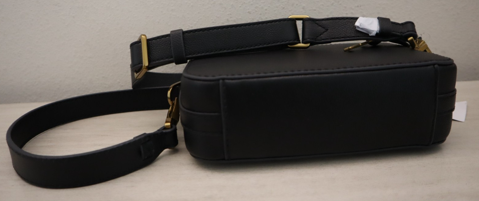 Fossil SHB3125001 Women’s Black Pebble Bryce Leather Small Crossbody Bag $180