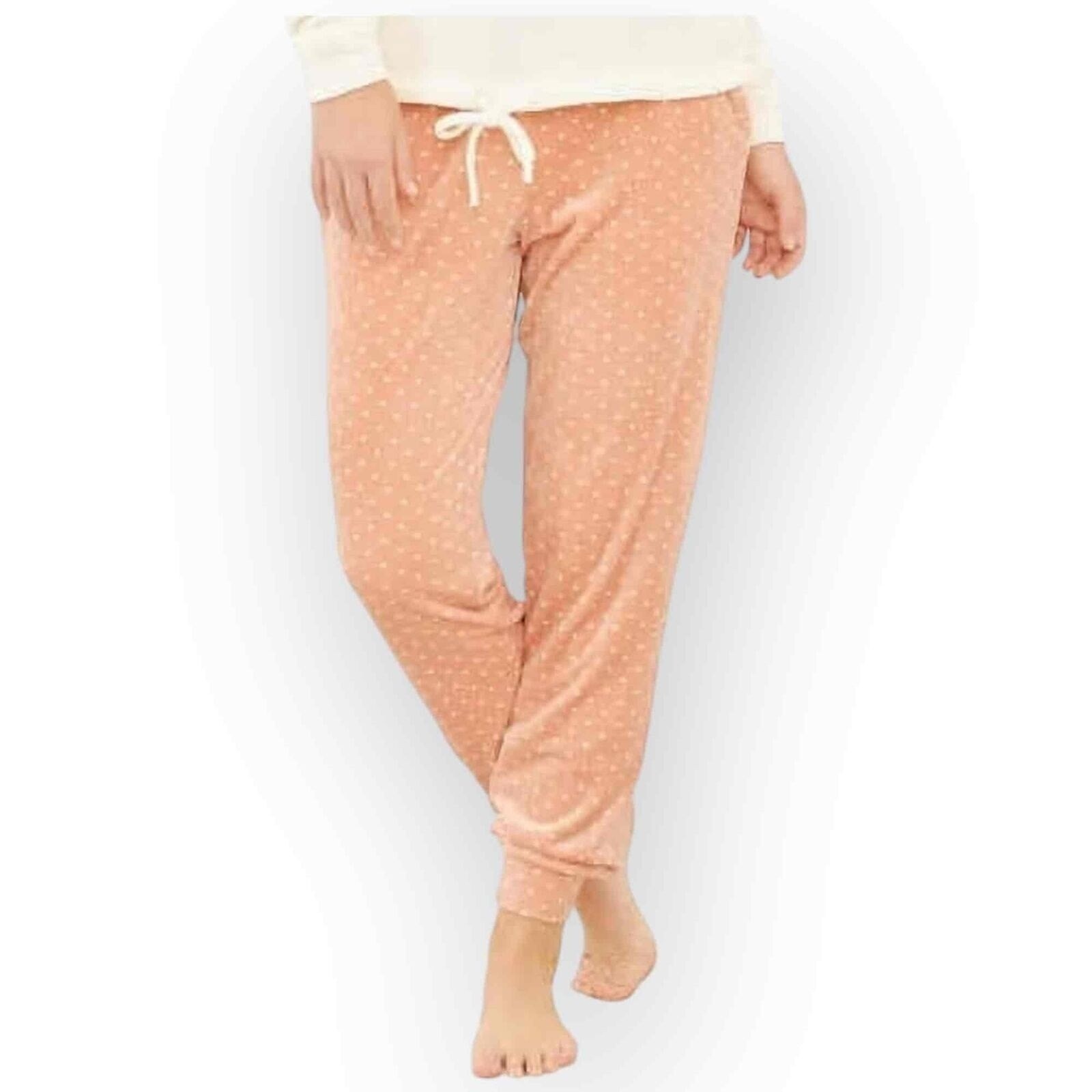 Three Dots Womens 2-Piece Knit Velour Lounge Set with Eye Mask – Medium 188