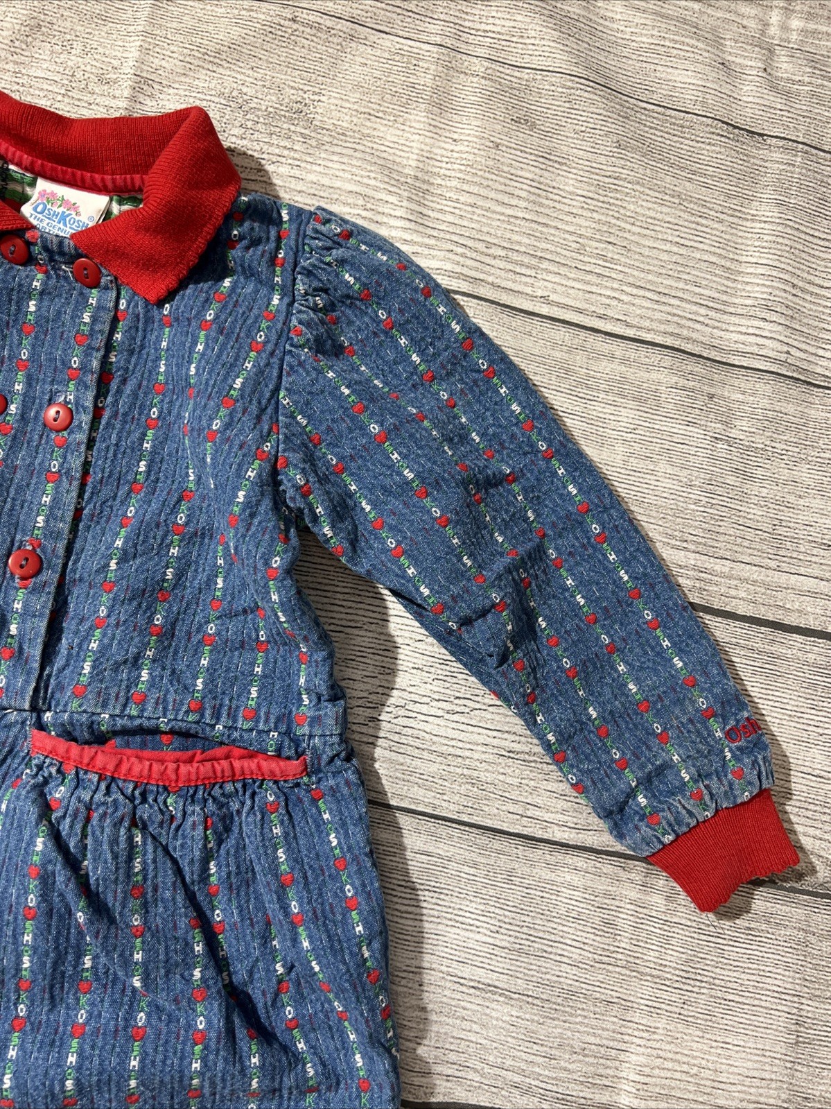 RARE OshKosh B’Gosh Vintage 90s Denim Jumper Romper Size 4T Girl’s Jumpsuit