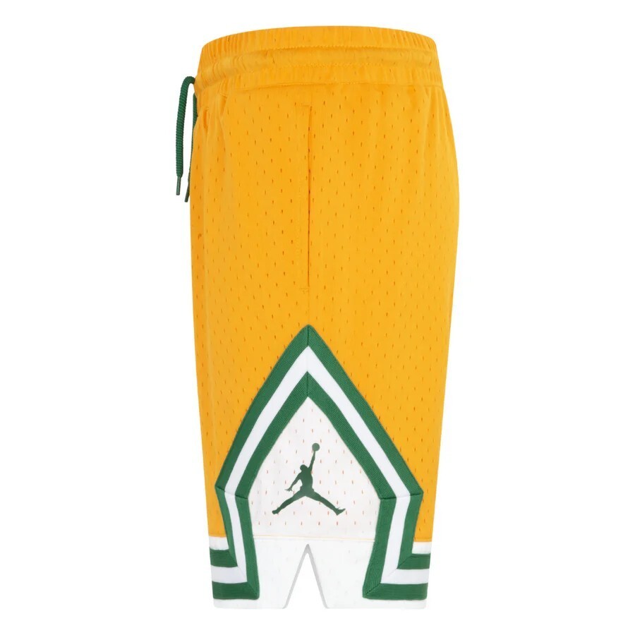 Nike Air Jordan Diamond Jumpman Mesh Shorts Orange Peel Green Size M 95B136-N67