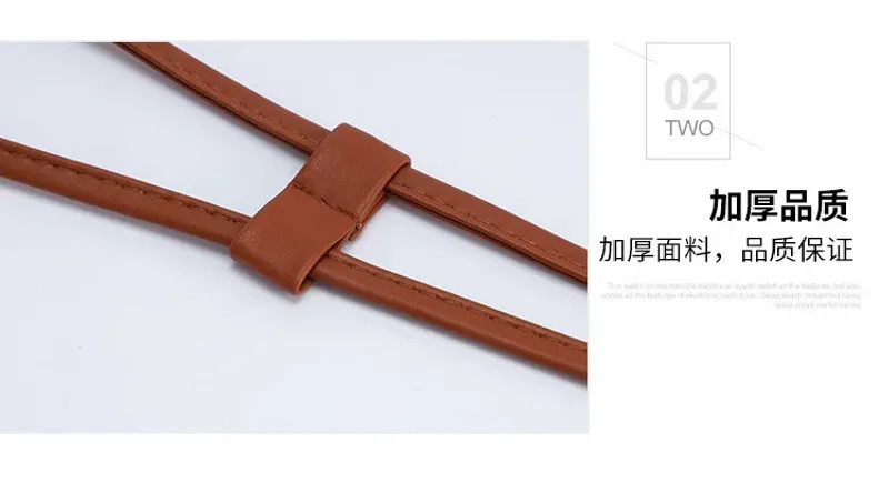 1Pcs PU Leather Drawstring Pull String Detachable Bucket Bag Strap Slide String