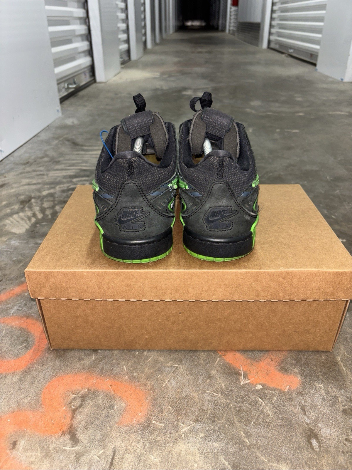 Nike Air Rubber Dunk Off-White Green Strike Size 9.5M/11W CU6015-001