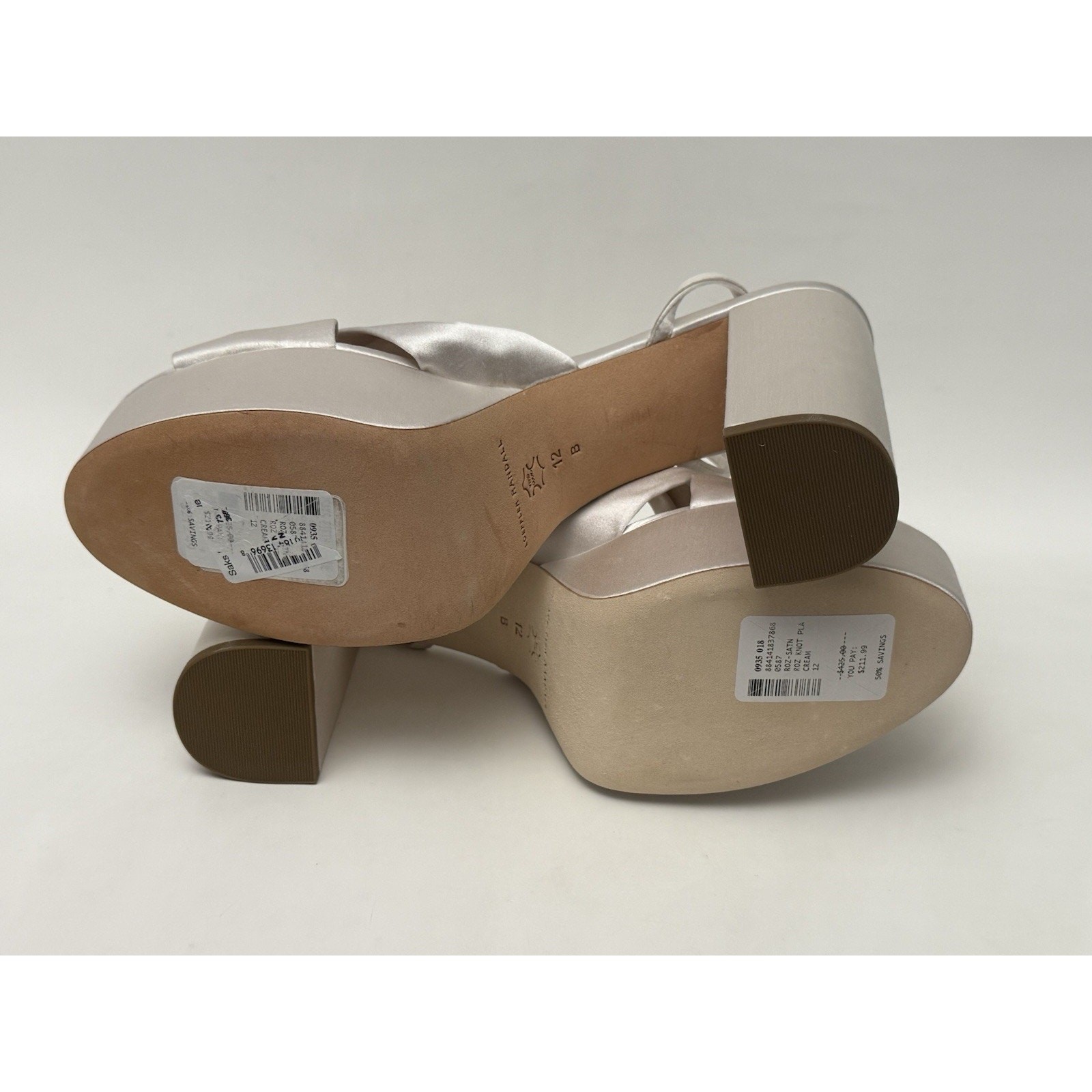 Loeffler Randall Roz 120MM Knot Platform Sandals Satin Eu 42 us 12 $425