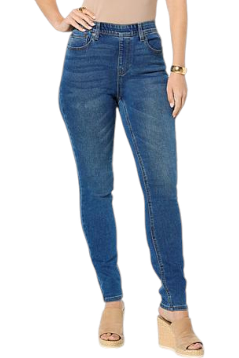 DG2 by Diane Gilman Women’s Stretch Denim PullOn 5Pocket Jegging Mid