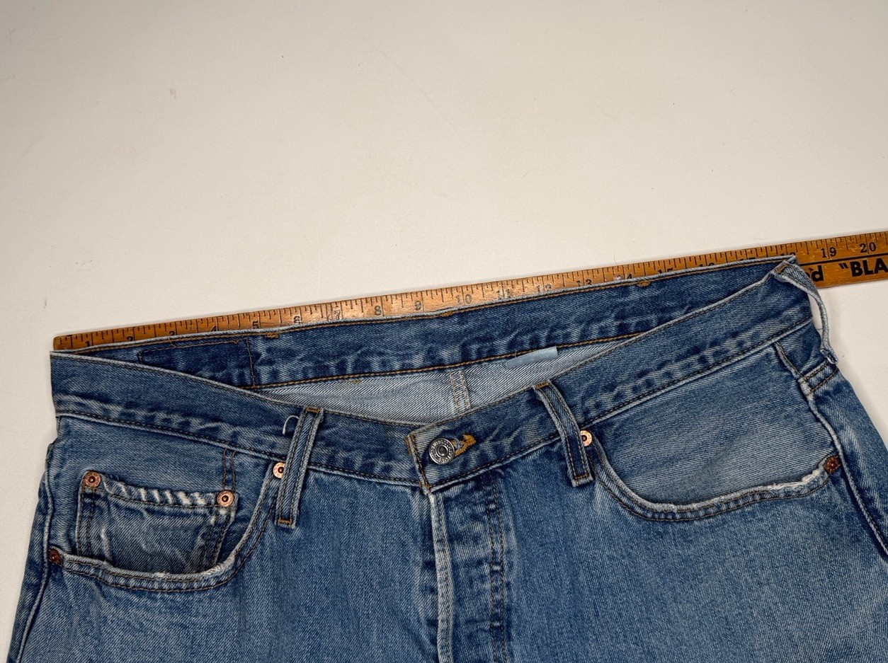 Vintage Levi’s Levis 501 Button Fly Distressed Denim Jeans 36 x 33*