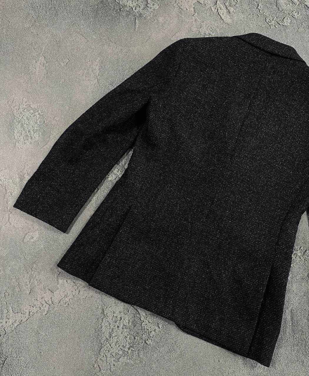 Ermenegildo Zegna Soft Drop 8 Black Textured Wool Blend Blazer Jacket Size 46R